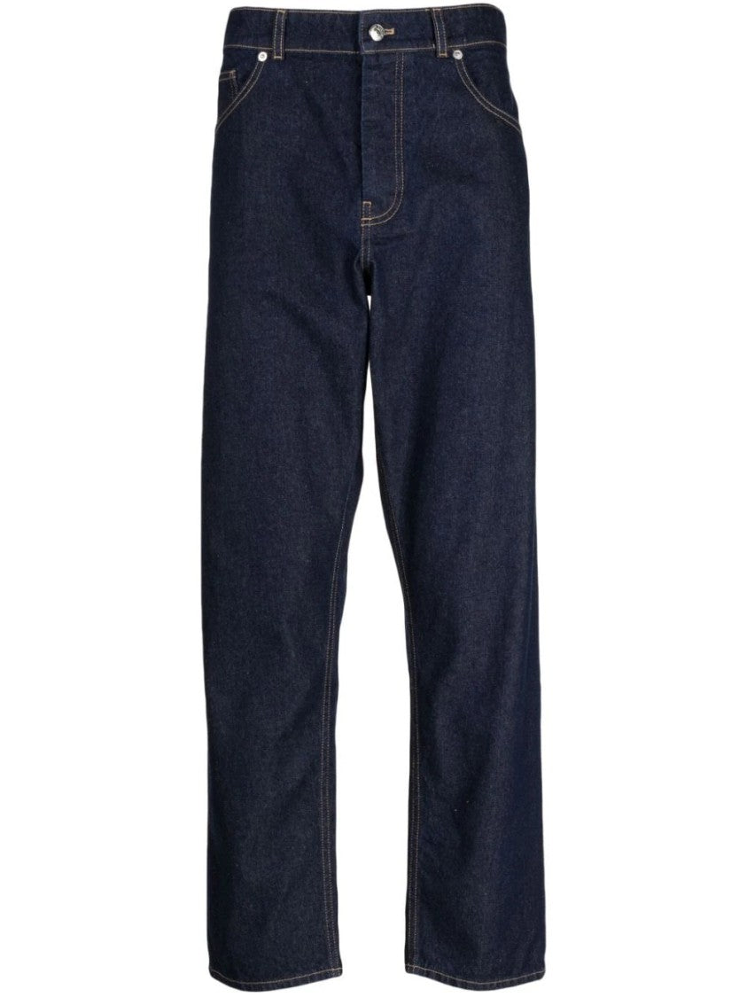 Maison Kitsuné Tapered Jeans In Indigo Denim