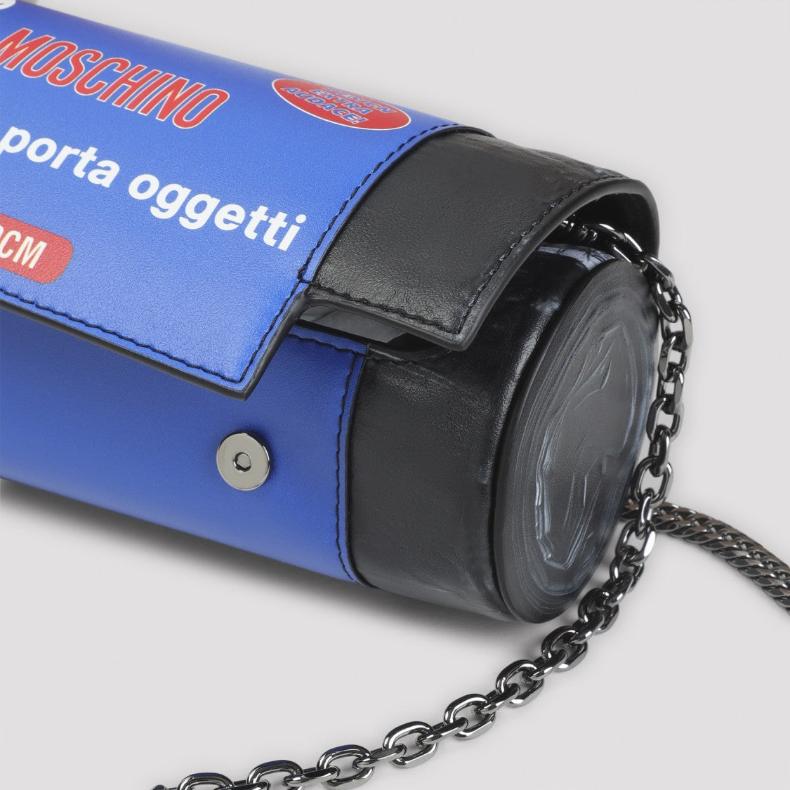 Moschino Tube-Shaped Black Shoulder Bag