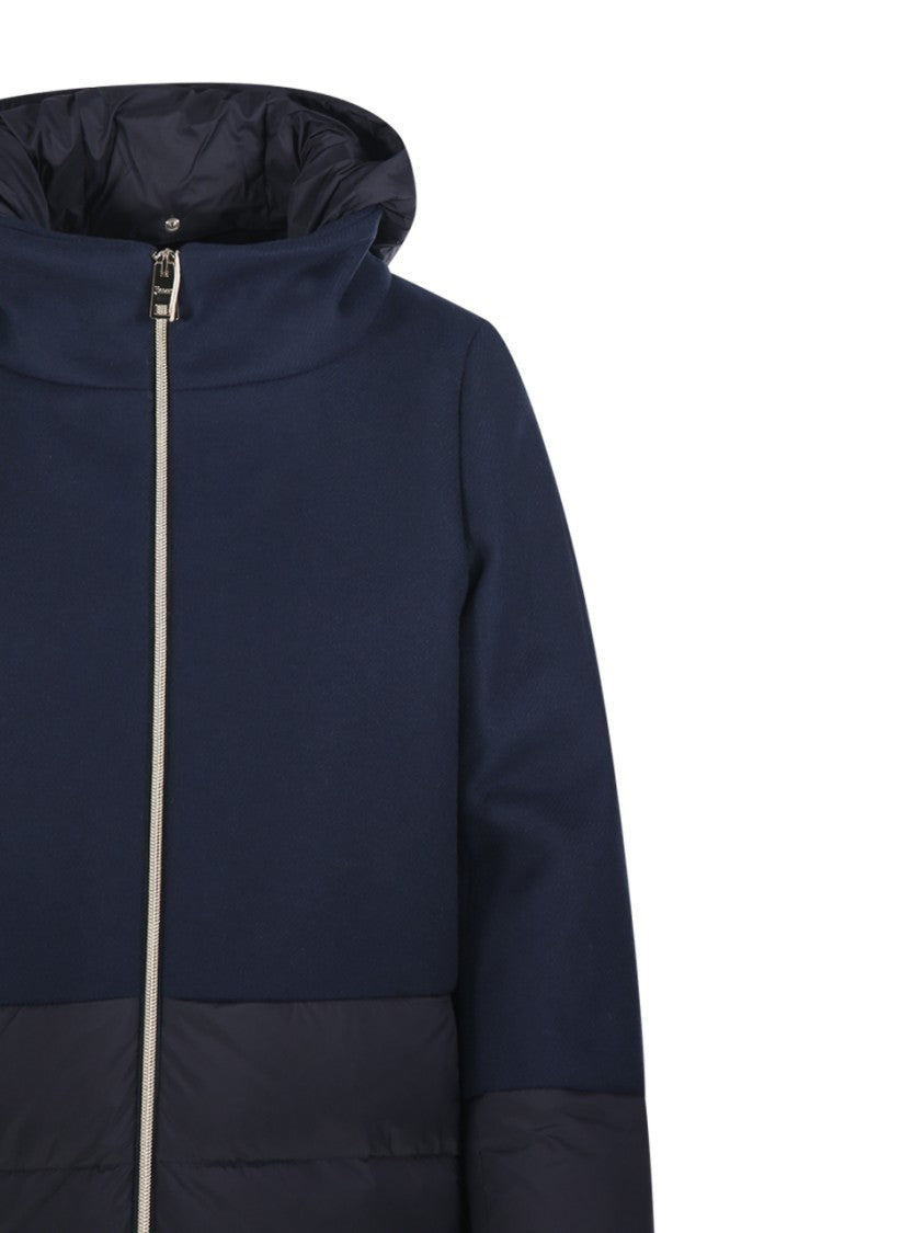 Herno Two-Tone Down Jacket With High Collar