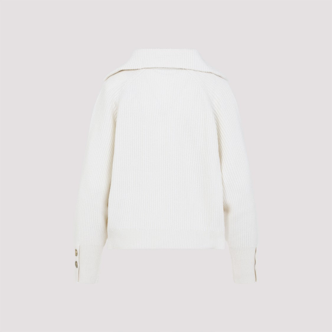 Brunello Cucinelli Wide Collar Ribbed Knit Sweater