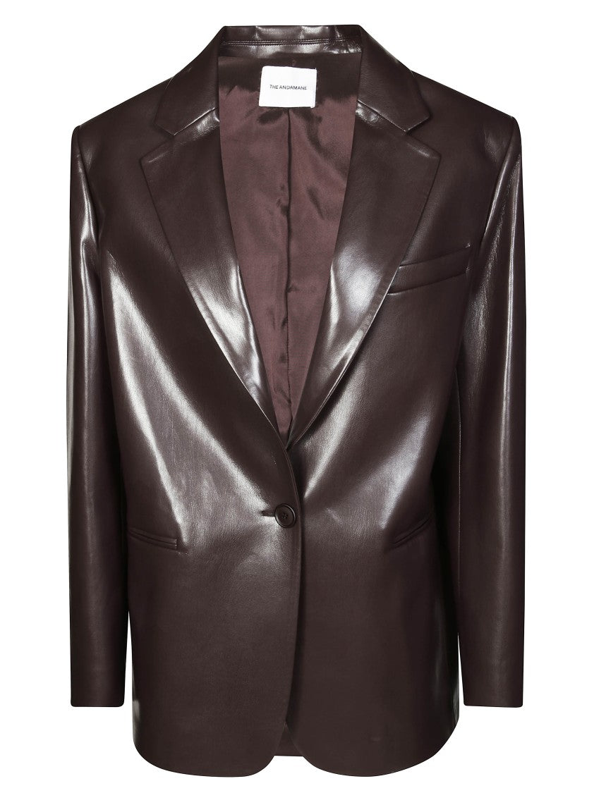 The Andamane Relaxed Fit Black Oversized Blazer With Classic Lapels