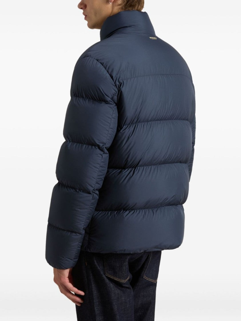 Woolrich Puffy Silhouette Coat With High Collar And Side Pockets