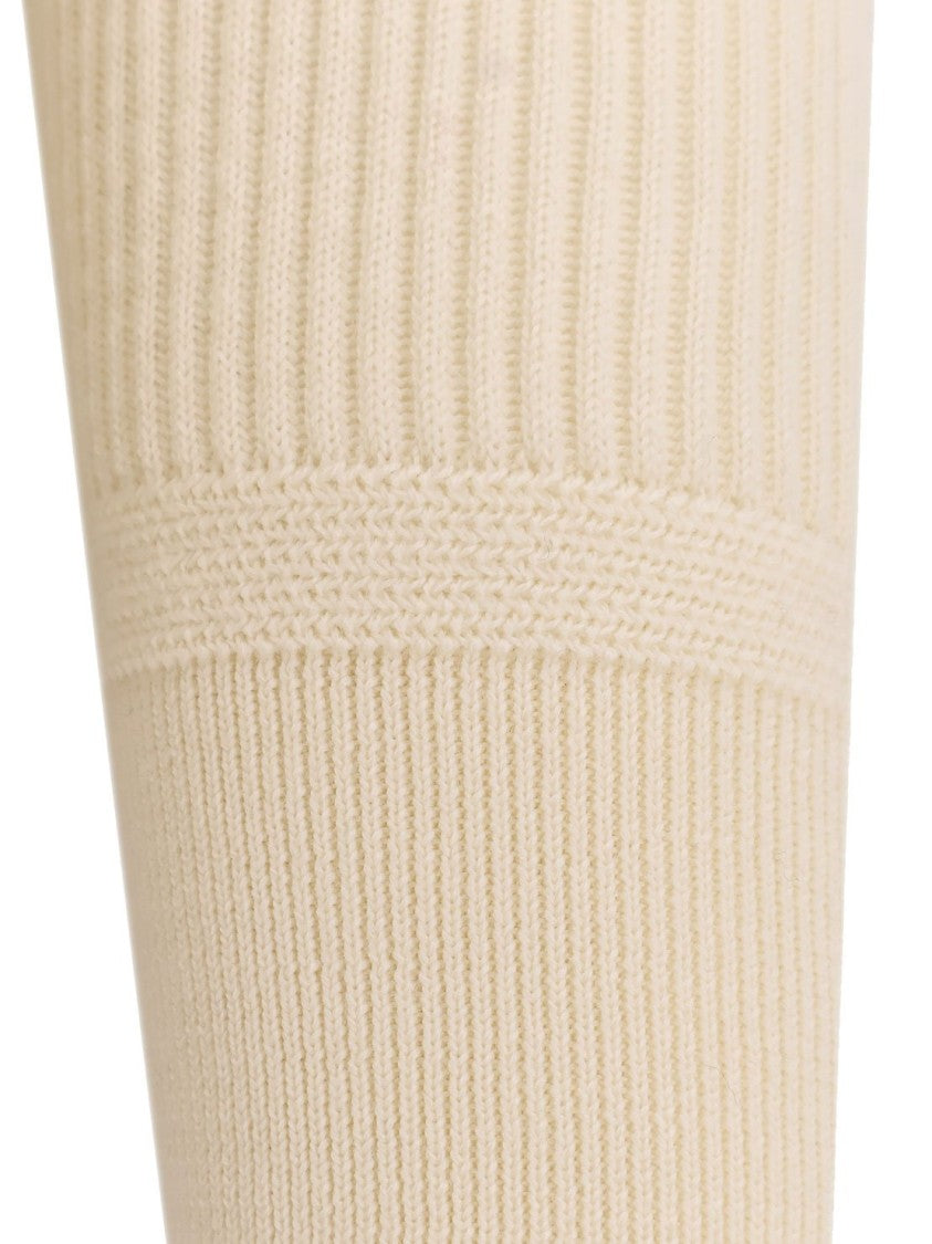Stone Island Classic White Sweater In Virgin Wool