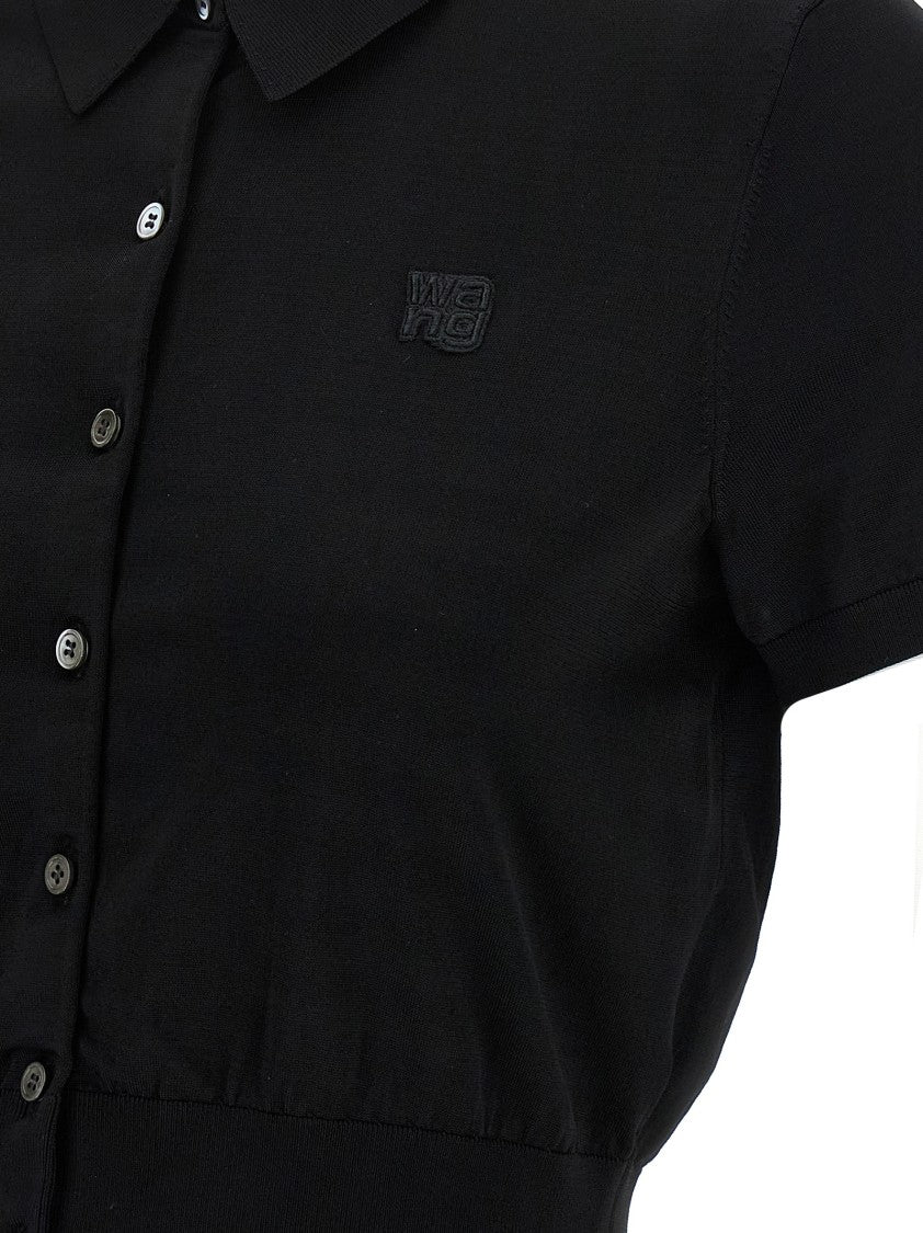 T By Alexander Wang Logo Patch Polo Shirt