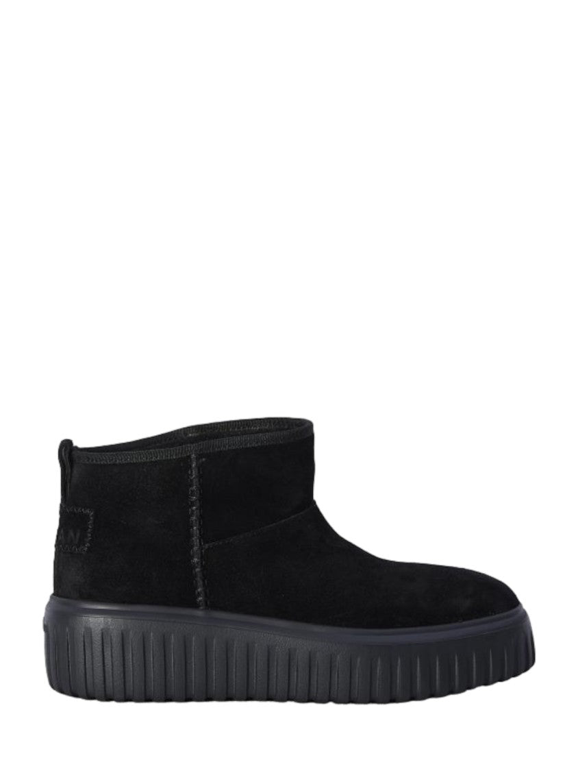 Hogan Ankle-High Minimalist Suede Shoes