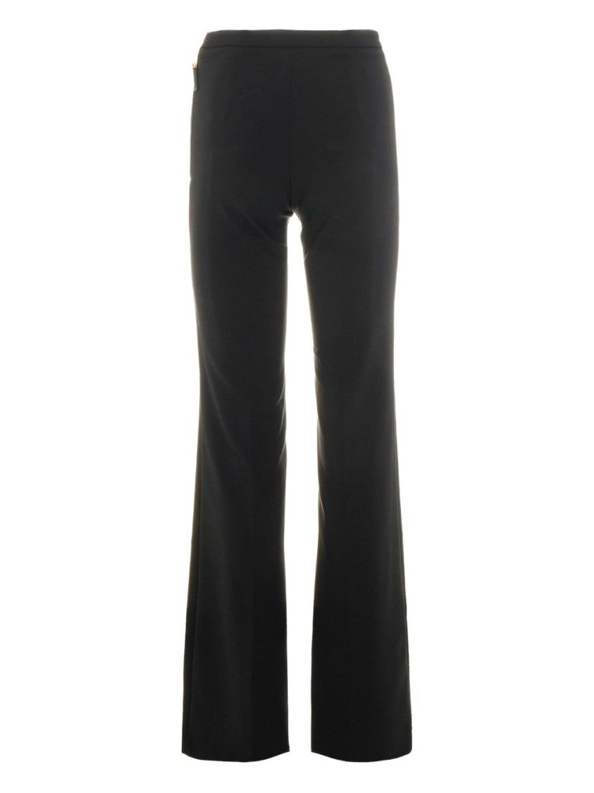 Elisabetta Franchi Flared Black Trousers With Tailored Silhouette