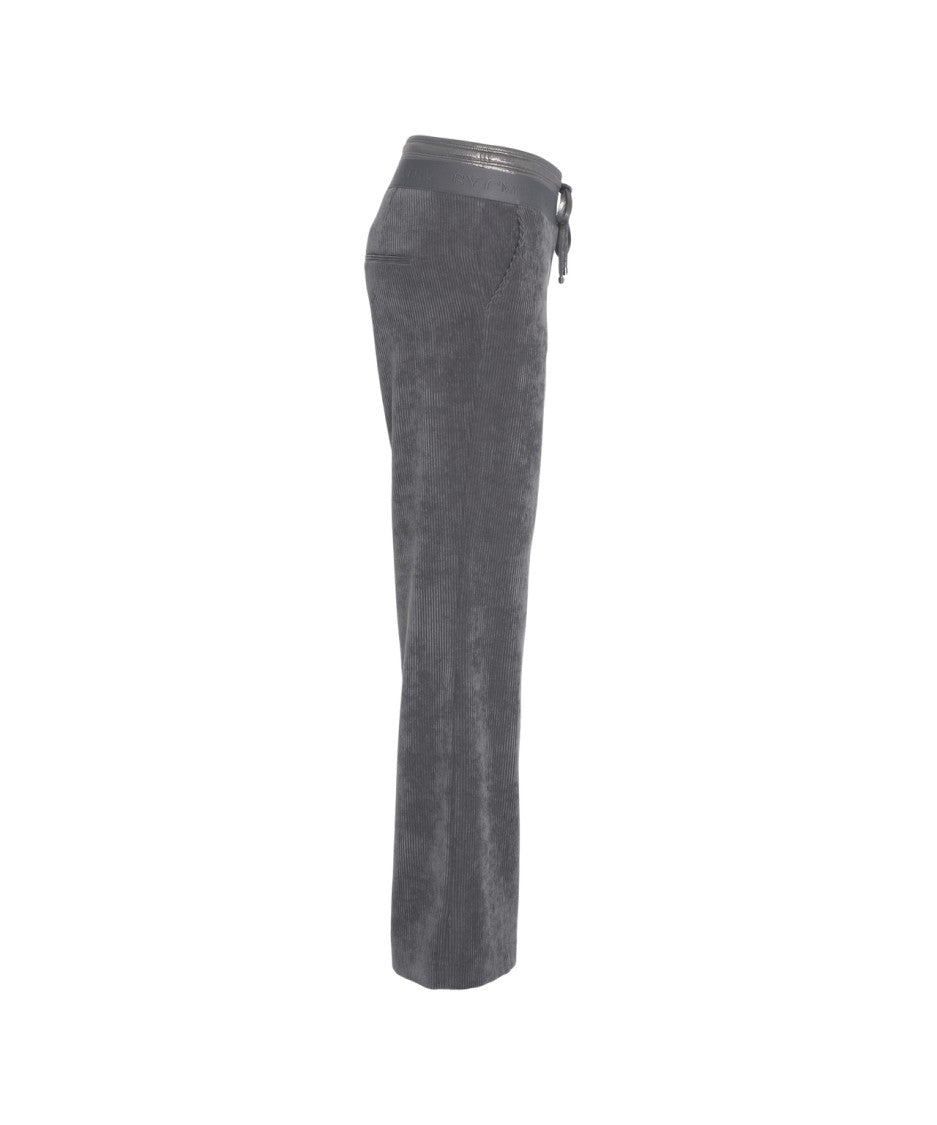 Cambio Wide-Leg Corduroy Trousers With Adjustable Waistband