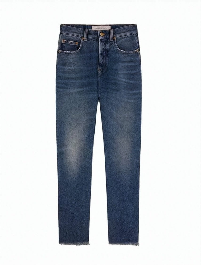 Golden Goose Classic Straight-Leg Denim Pants With Vintage Finish