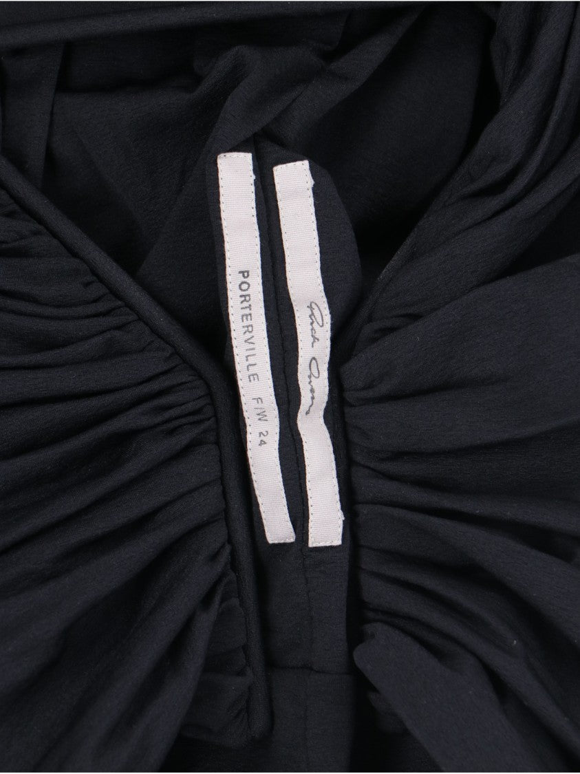 Rick Owens Mini Draped Dress – Black