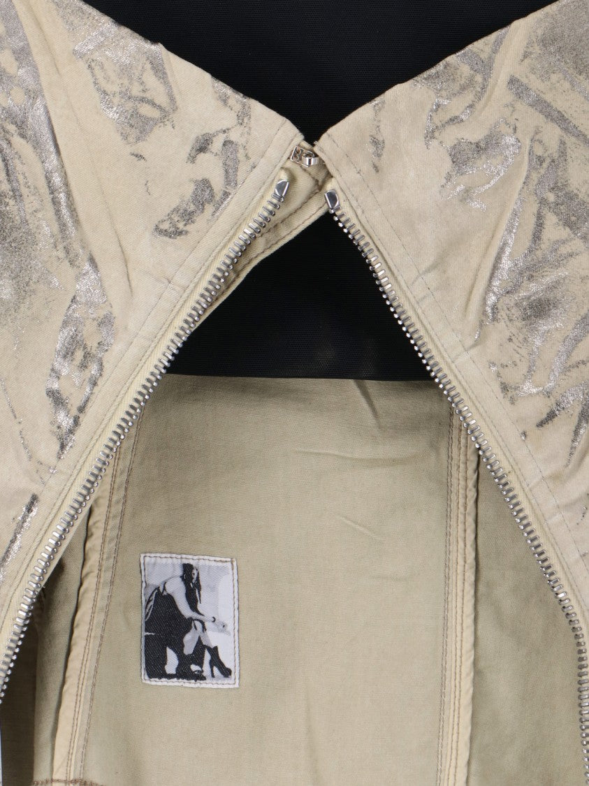 Drkshdw By Rick Owens Silver Cotton Blend Bustier Top