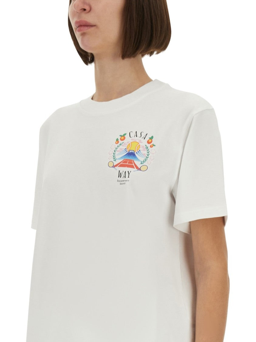 Casablanca Regular Fit Organic Cotton T-Shirt