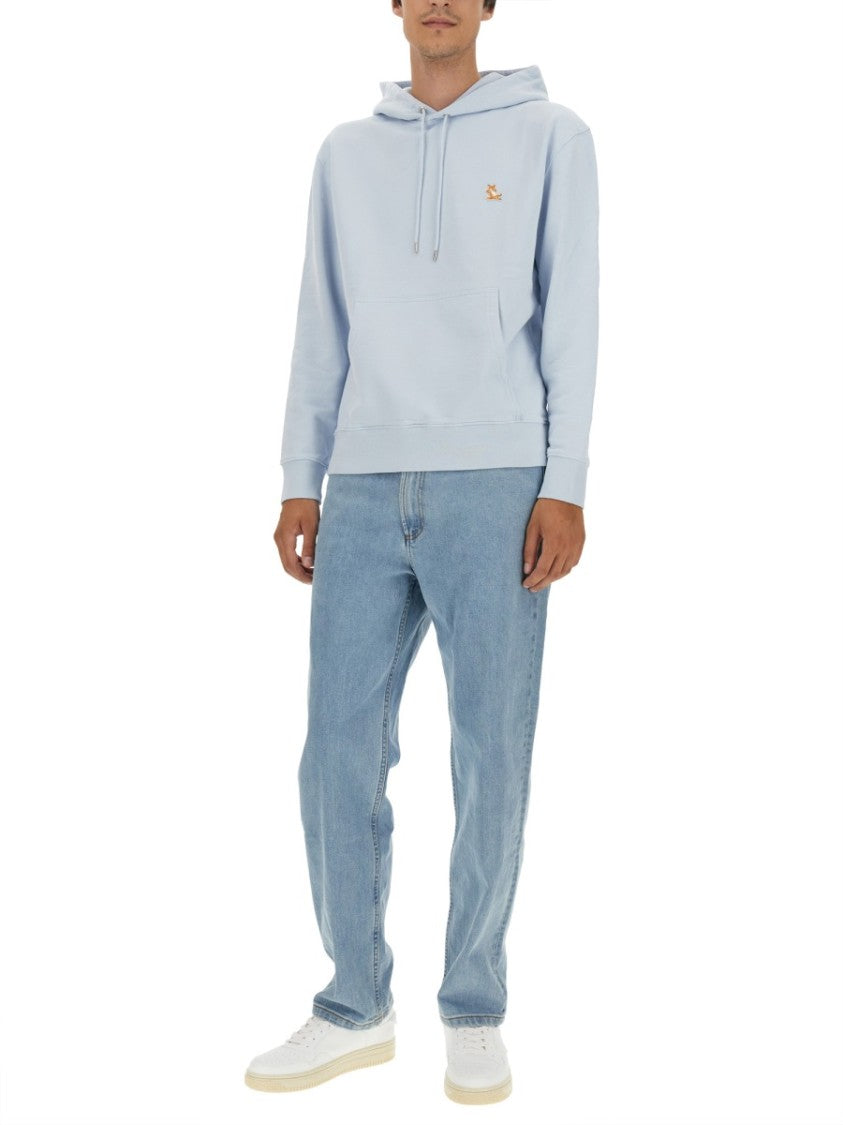 Maison Kitsuné Regular Fit White Sweatshirt