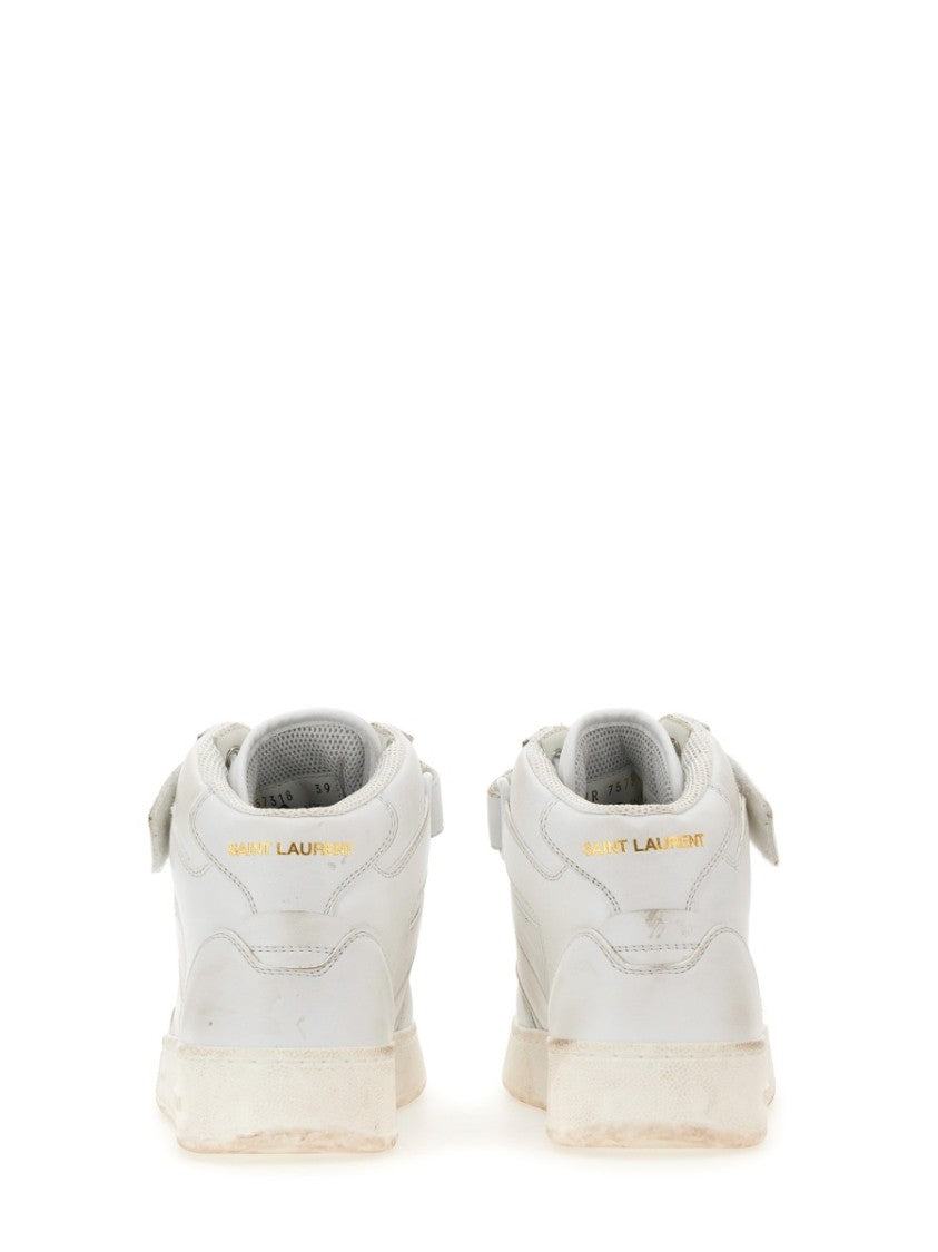Saint Laurent Lax High-Top Sneakers With Délavé Effect
