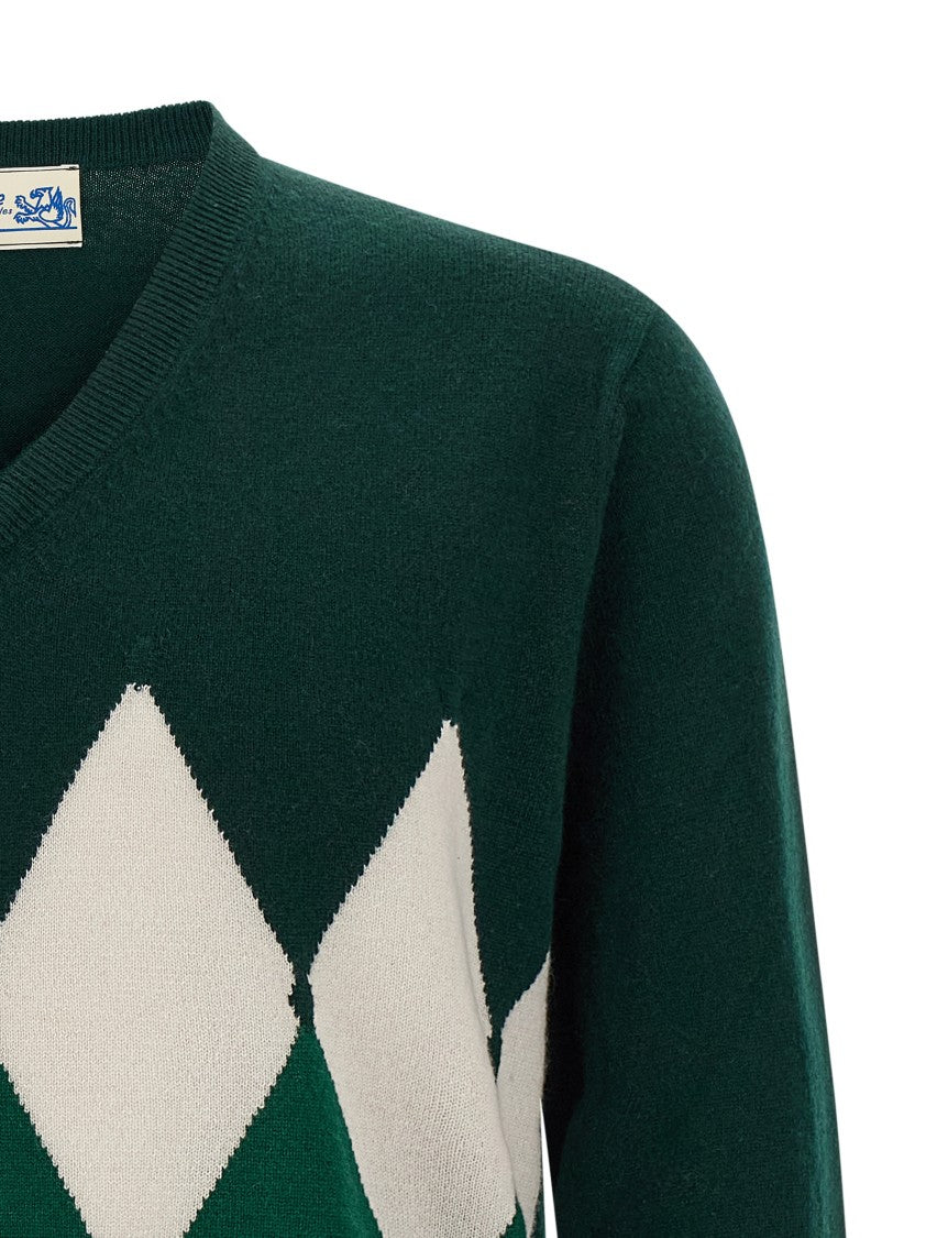 Ballantyne Argyle Pattern Sweater