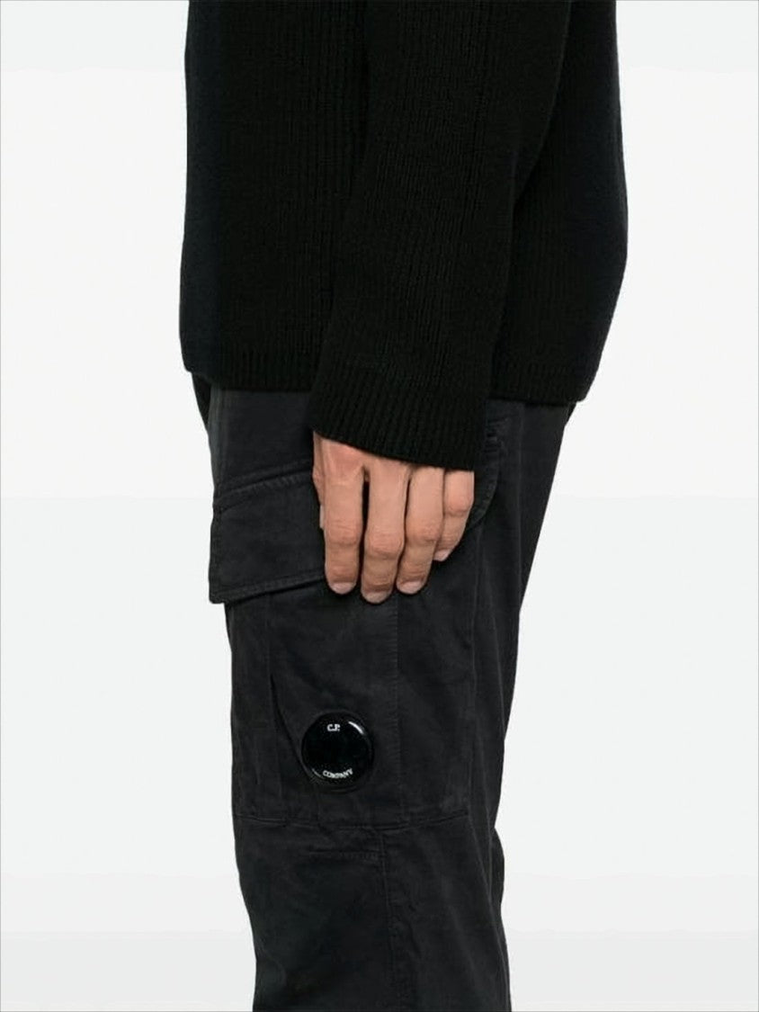 C.P. Company Straight Fit Pants With Cargo-Style Pockets And Matte Finish