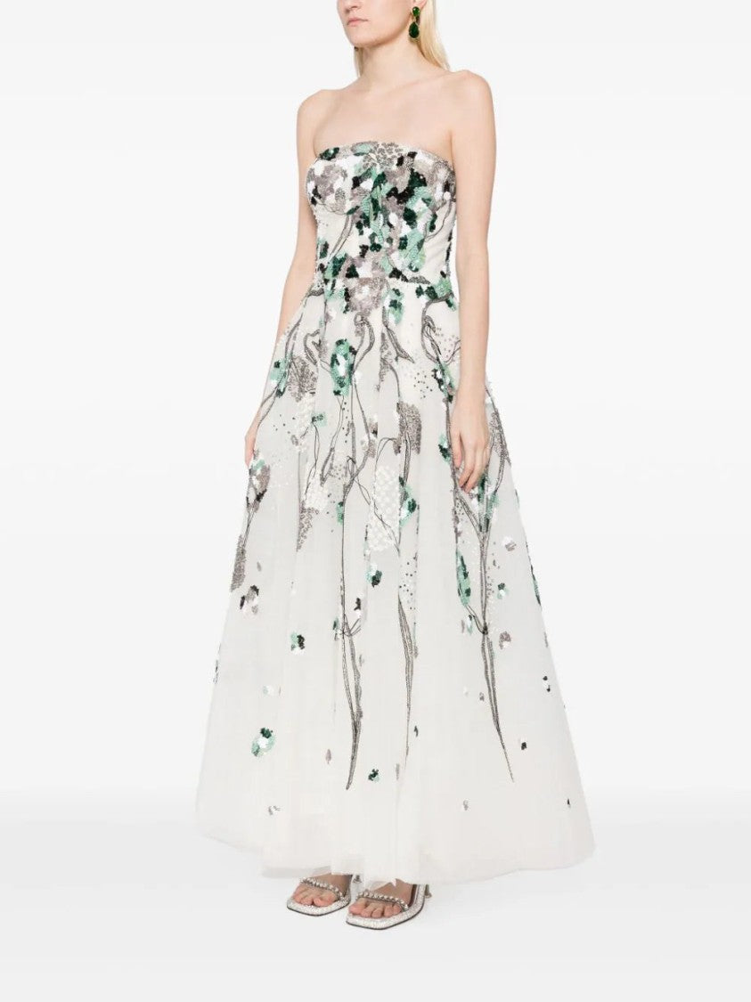 Saiid Kobeisy Tulle Midi, Beaded Dress