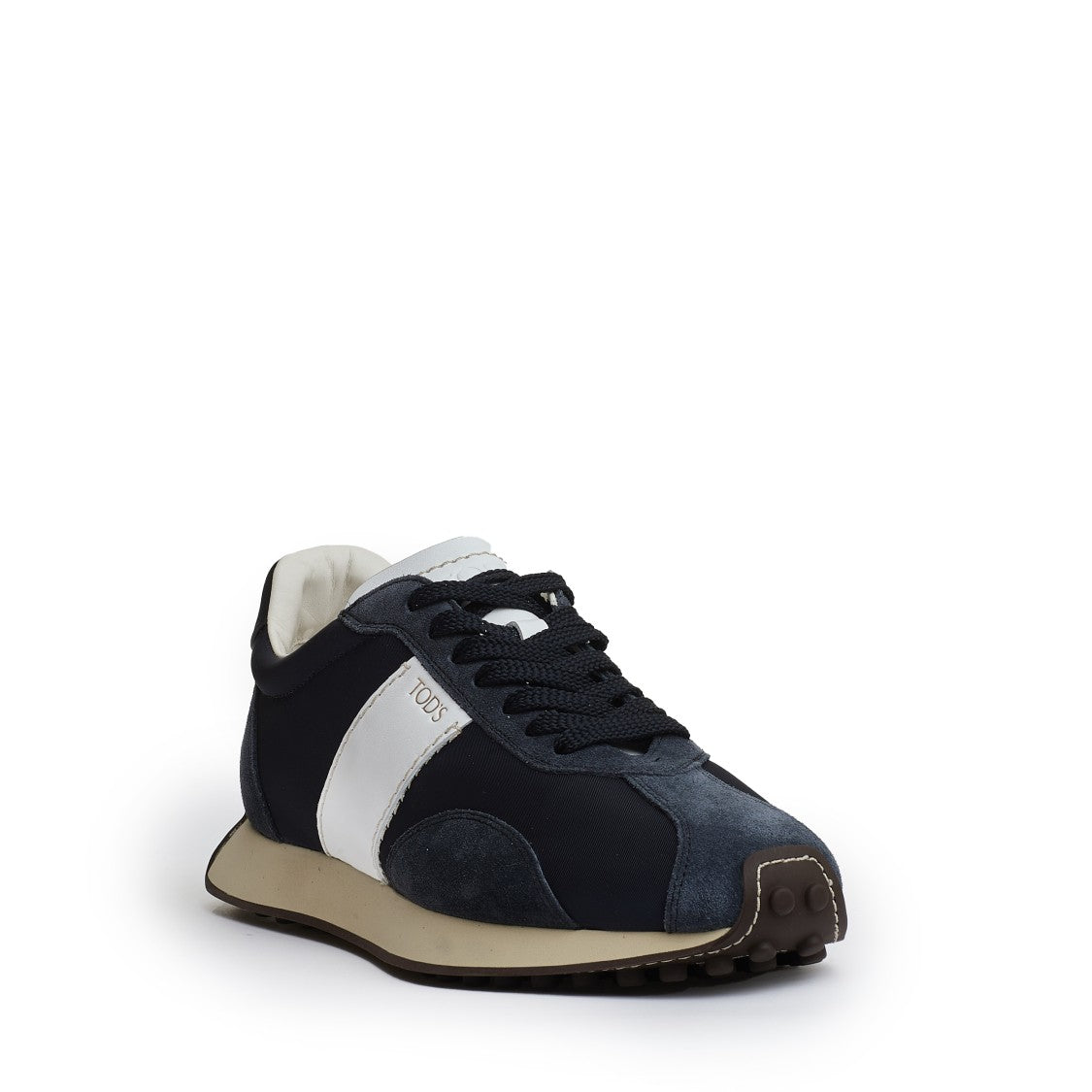 Tod's Sneakers Suede Blue And Fabrics