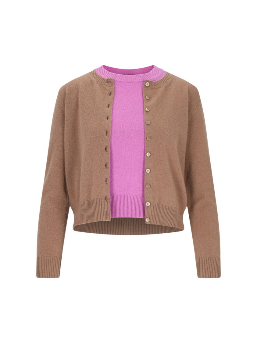 Canessa "Cashmere Twinset" Brown Cardigan