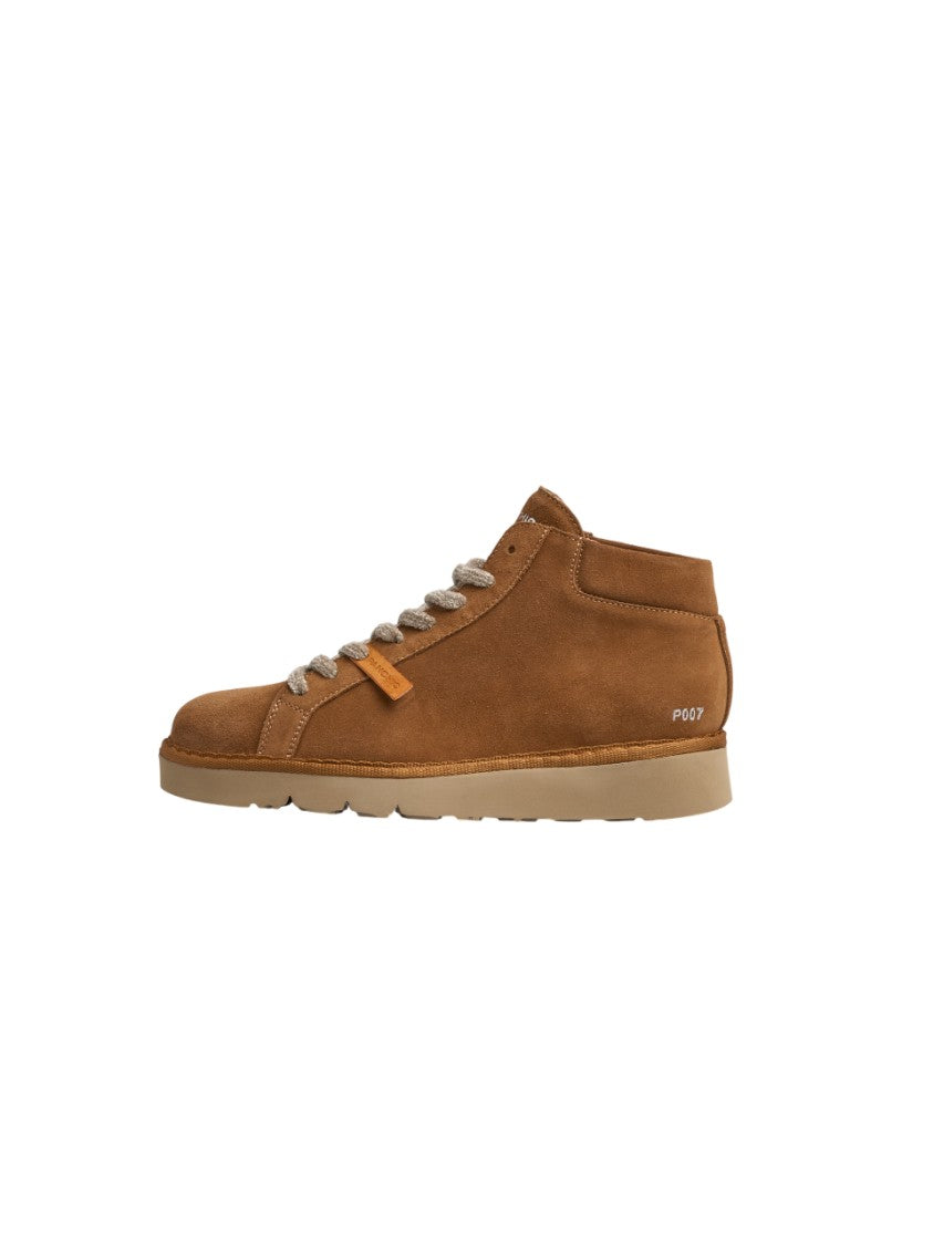 Panchic Men's Beige Suede Ankle Boots
