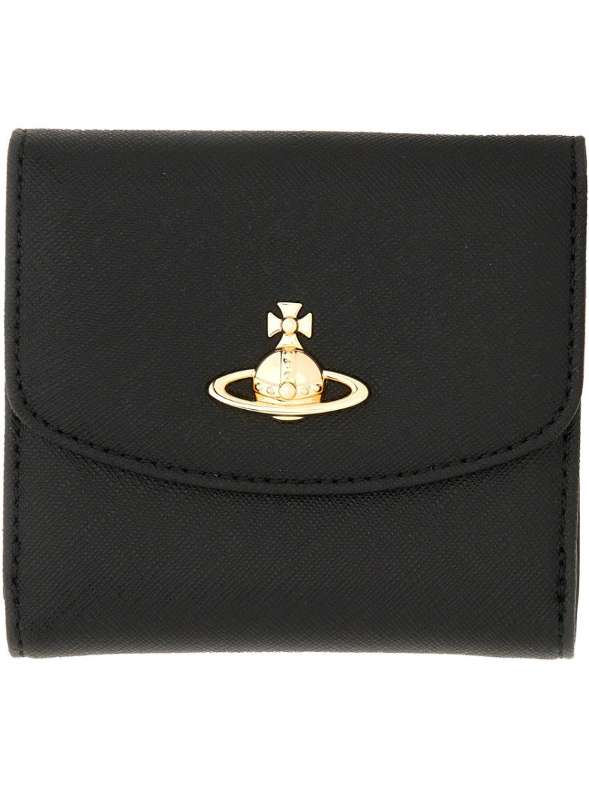 Vivienne Westwood Textured Leather Tri-Fold Wallet