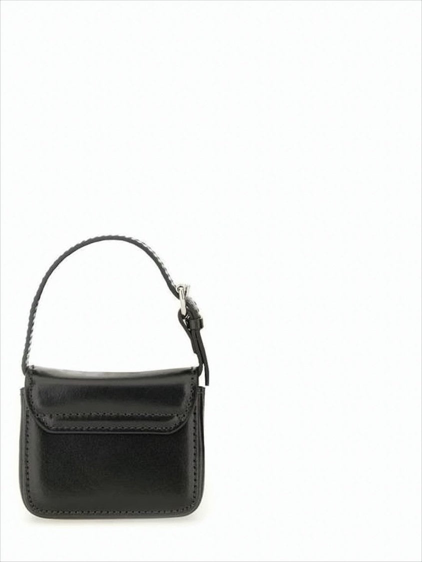 Vivienne Westwood Structured Leather Shoulder Bag With Metallic Emblem