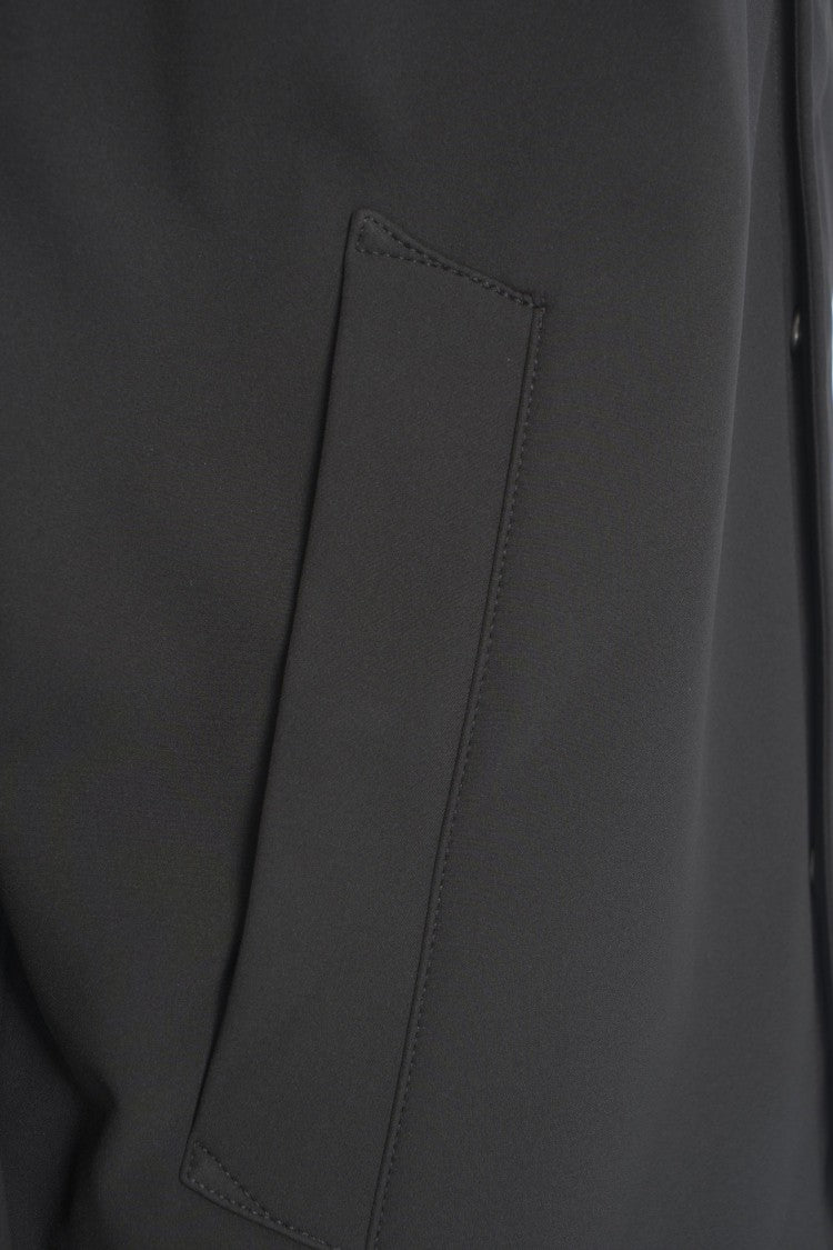 Stone Island Technical Black Jacket With High Collar