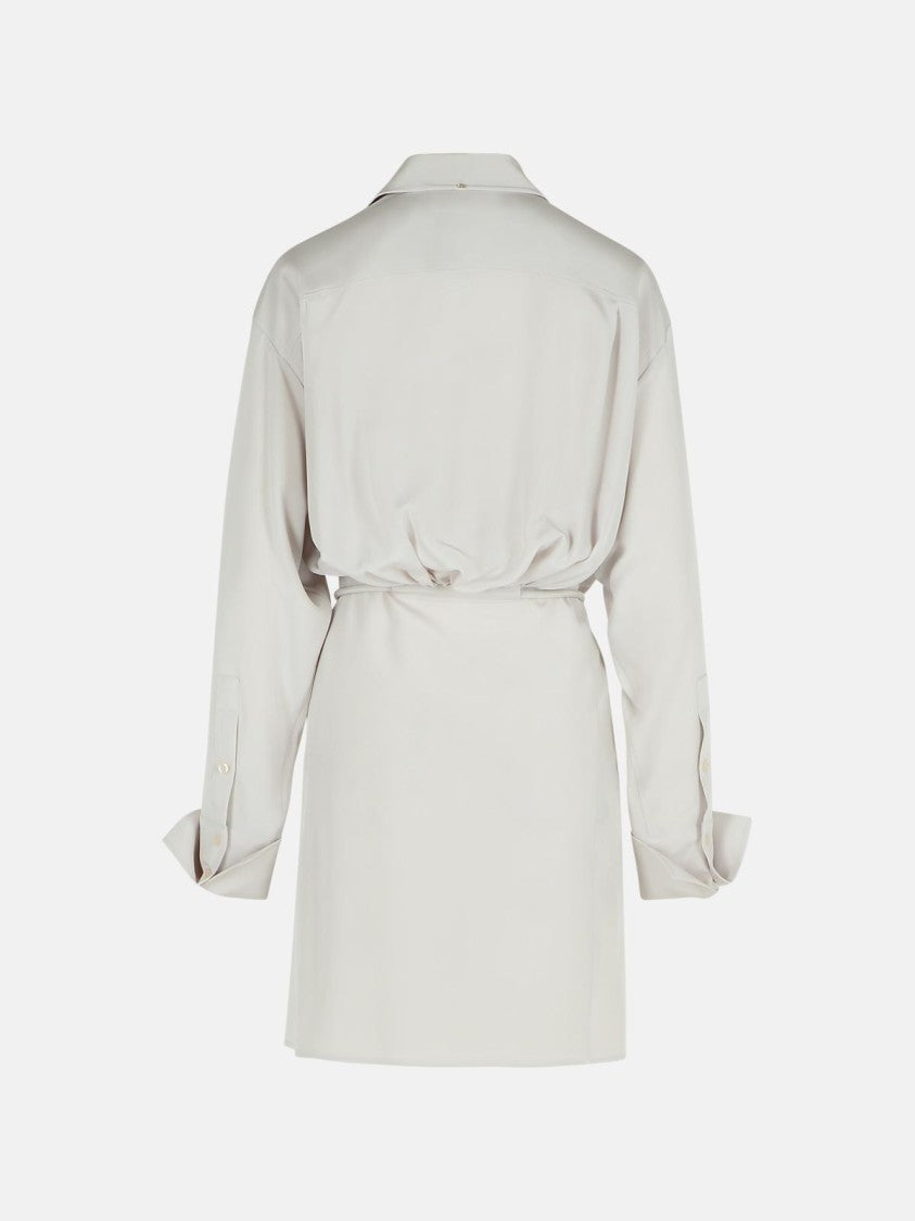 Sportmax Eolie' Grey Silk Dress
