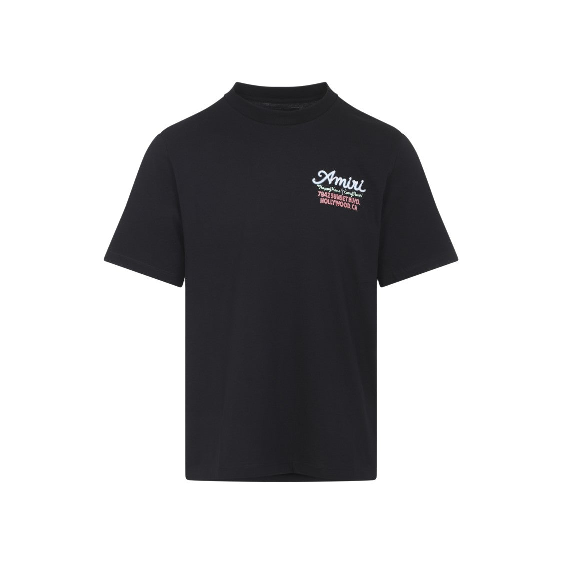 Amiri Neon Lights Os Black Cotton T-Shirt