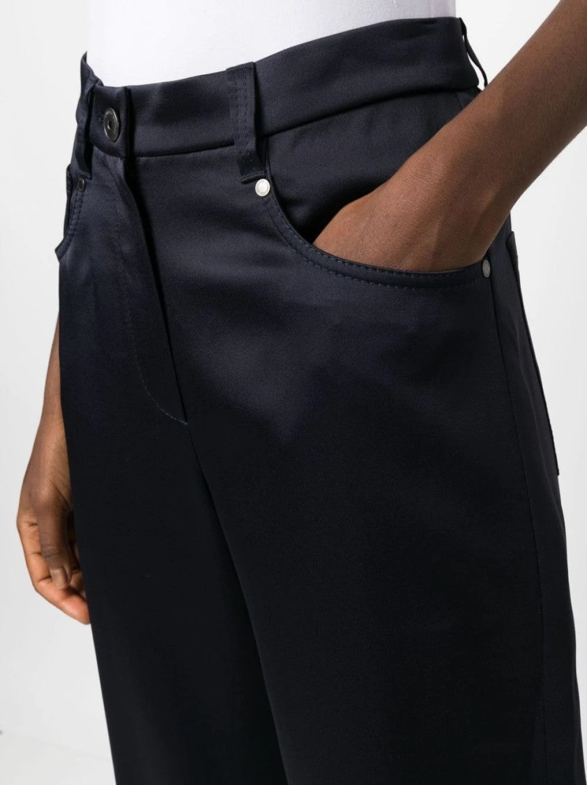 Brunello Cucinelli Wide-Leg Black Pants