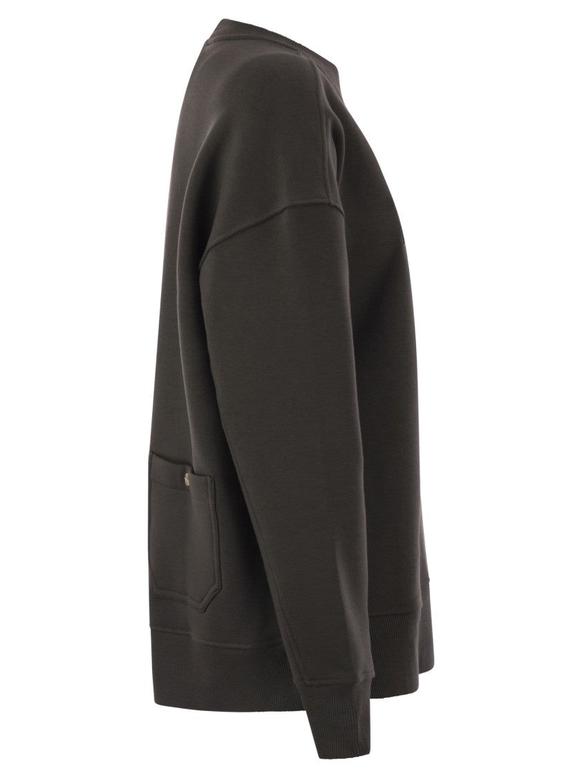 Max Mara Monza - Cotton Sweatshirt With Logo