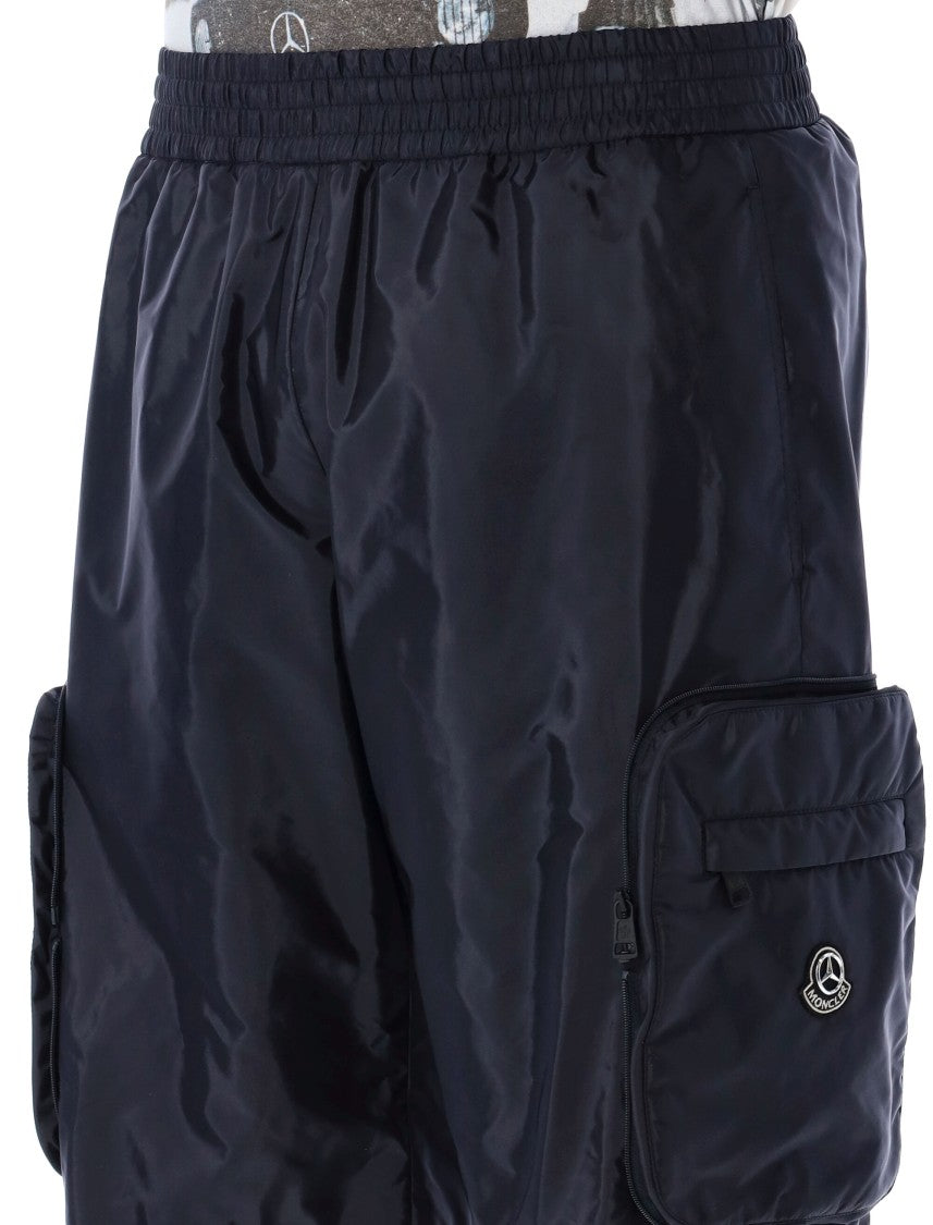 Moncler Genius X Mercedes Benz Black Relaxed-Fit Shorts With Elastic Waistband