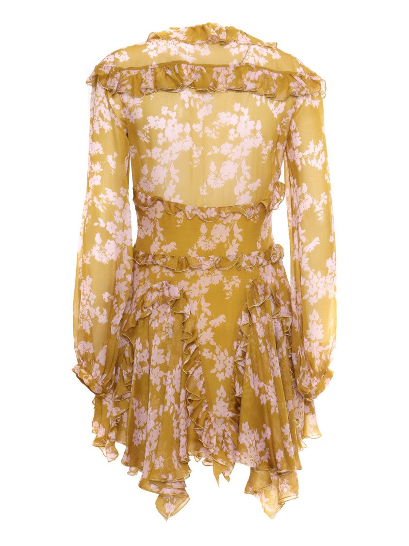 Elisabetta Franchi Floral Silk Midi Dress