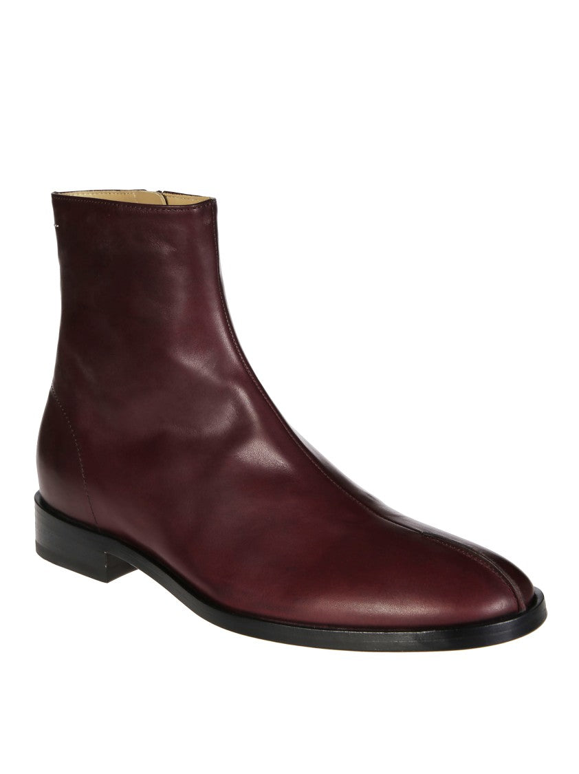 Mm6 By Maison Margiela Ankle Boot With Polished Leather Upper