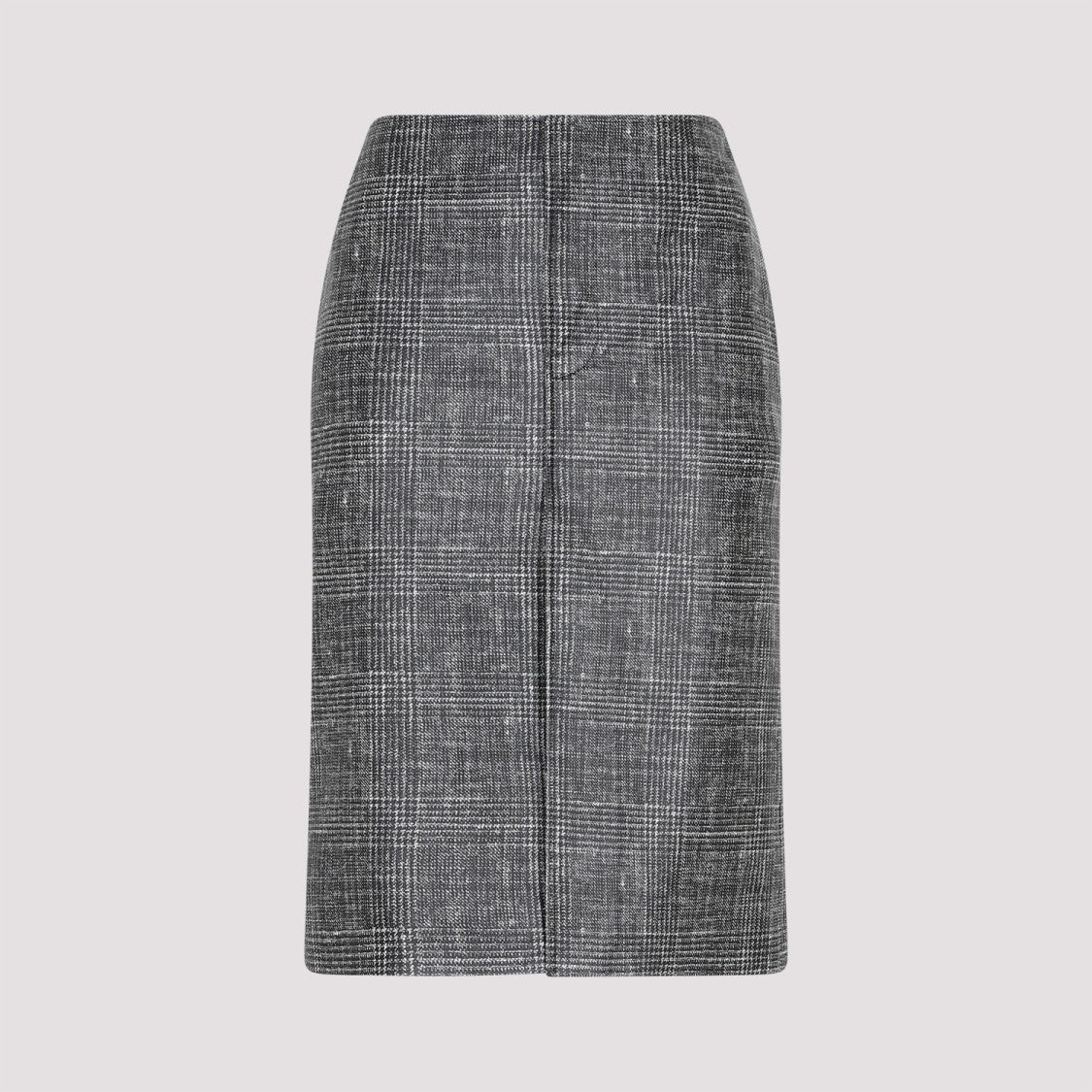 Bottega Veneta Black Printed Leather Midi Skirt