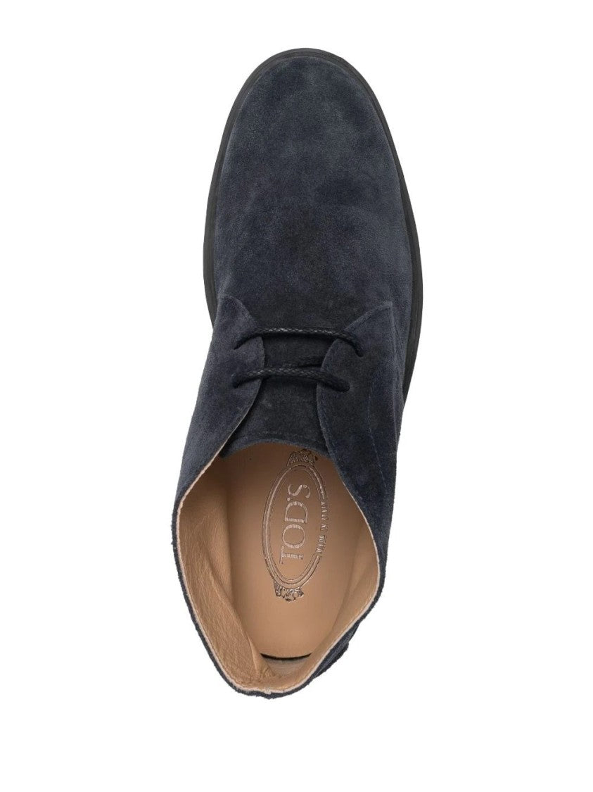 Tod's Sleek Ankle Boots With Lace-Up Detail And Textured Finish