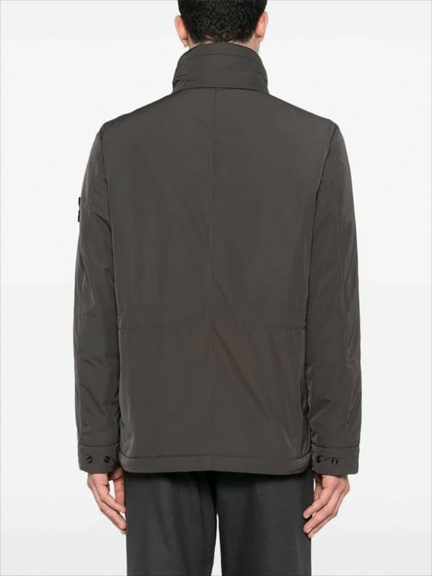 Stone Island High Stand Collar Padded Jacket With Utility Pockets