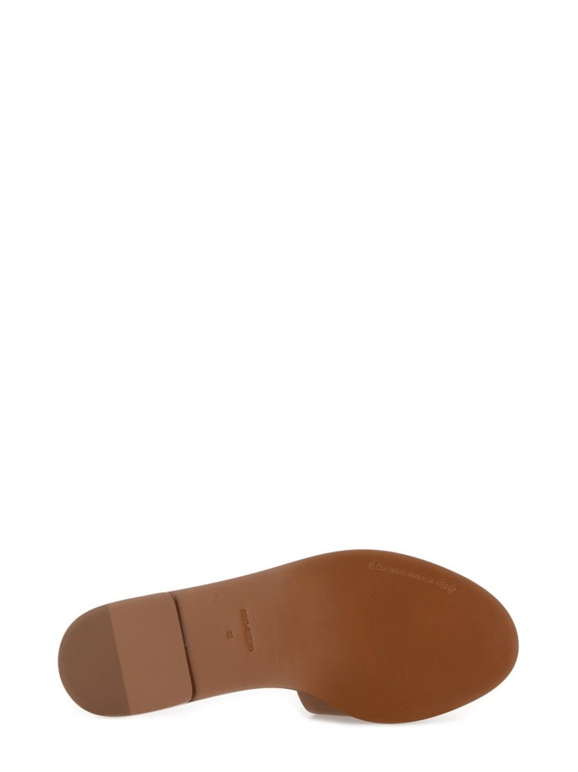Dolce & Gabbana Leather Slide Sandals
