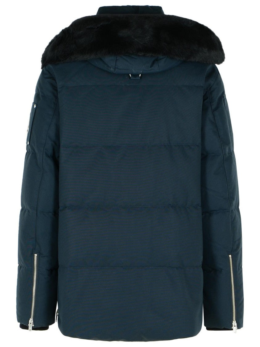 Moose Knuckles Original 3Q Navy Cotton Blend Down Jacket