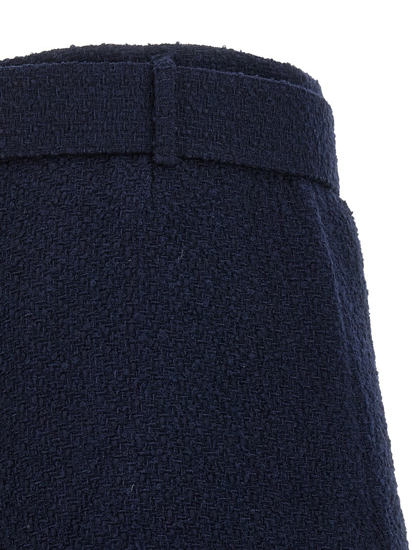 Self-Portrait Bouclé Wool Skort