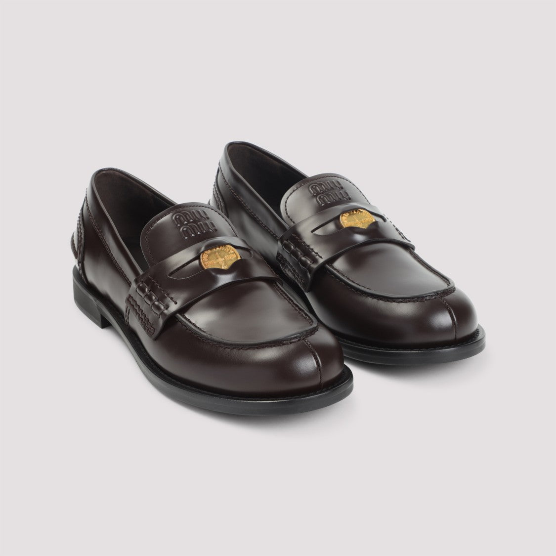 Miu Miu Comfortable Calf Leather Loafers