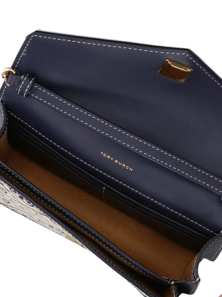 Tory Burch T Monogram Chain Wallet – Beige