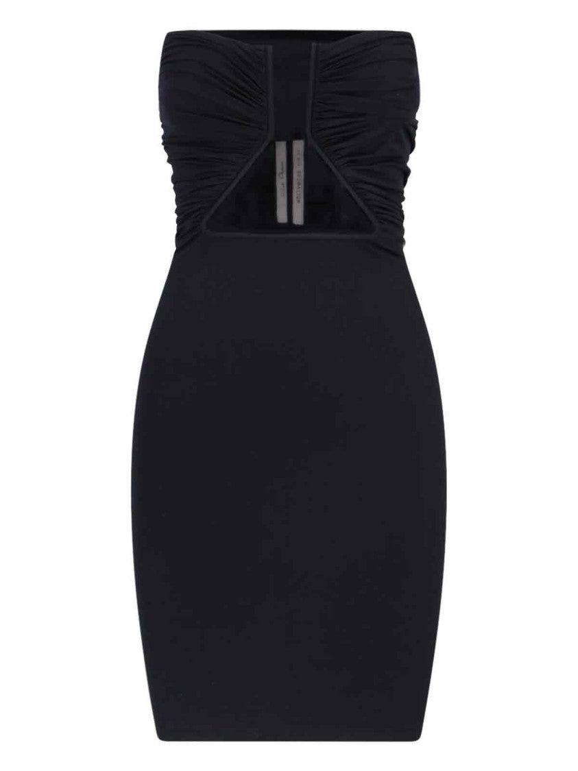 Rick Owens Cut-Out Mini Dress – Black
