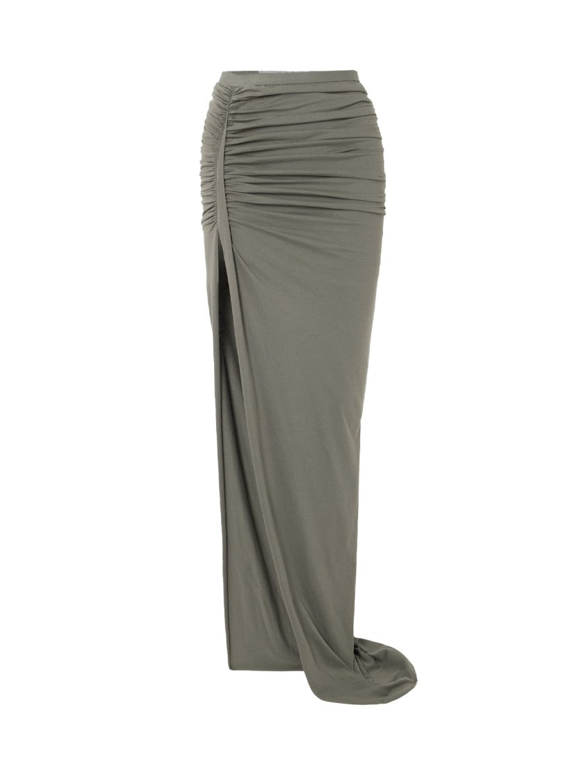 Rick Owens Asymmetrical Mini Skirt – Green