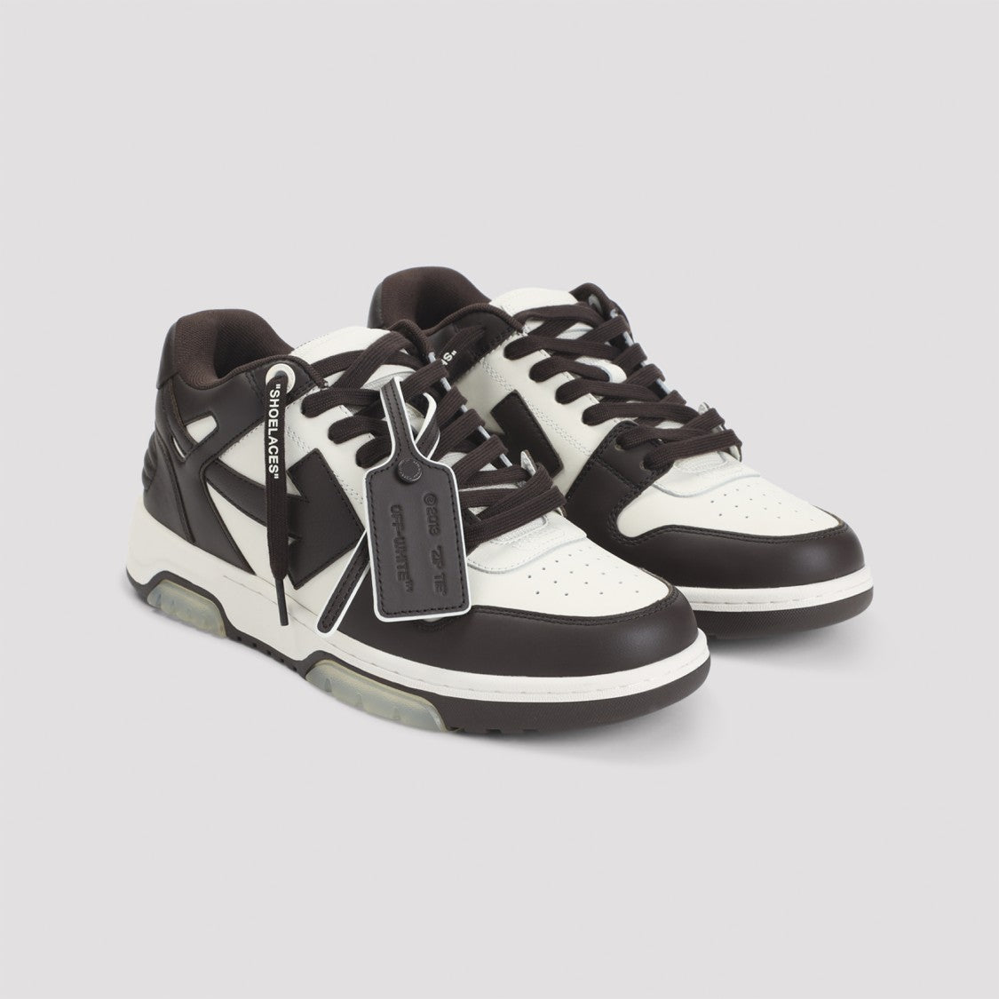 Off-White Chocolate And White Leather Off-White Sneakers