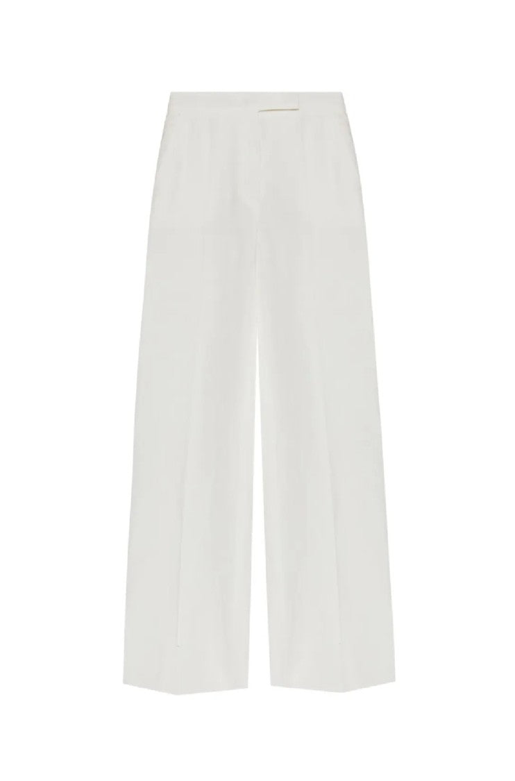 Max Mara Wide-Leg High-Waist Pants With Soft Textured Finish
