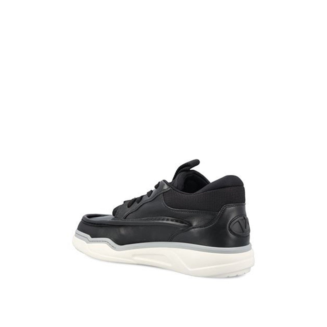 Valentino Garavani Hybrid Rainboot Leather Sneakers With Signature Branding