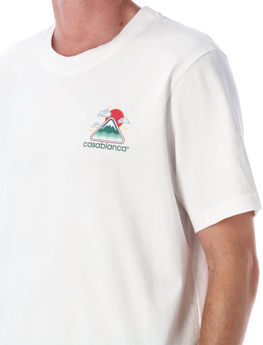 Casablanca Montagne Ondulée Screen Printed T-Shirt