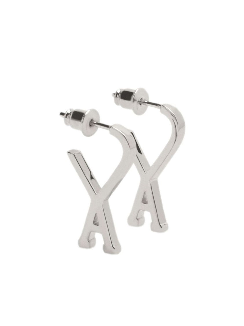 Ami Silver-Tone Brass Small Hoop Earrings