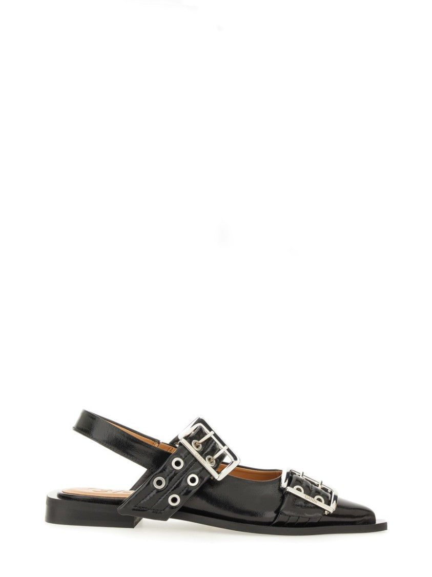 Ganni Pointed Toe Ballerina Flats