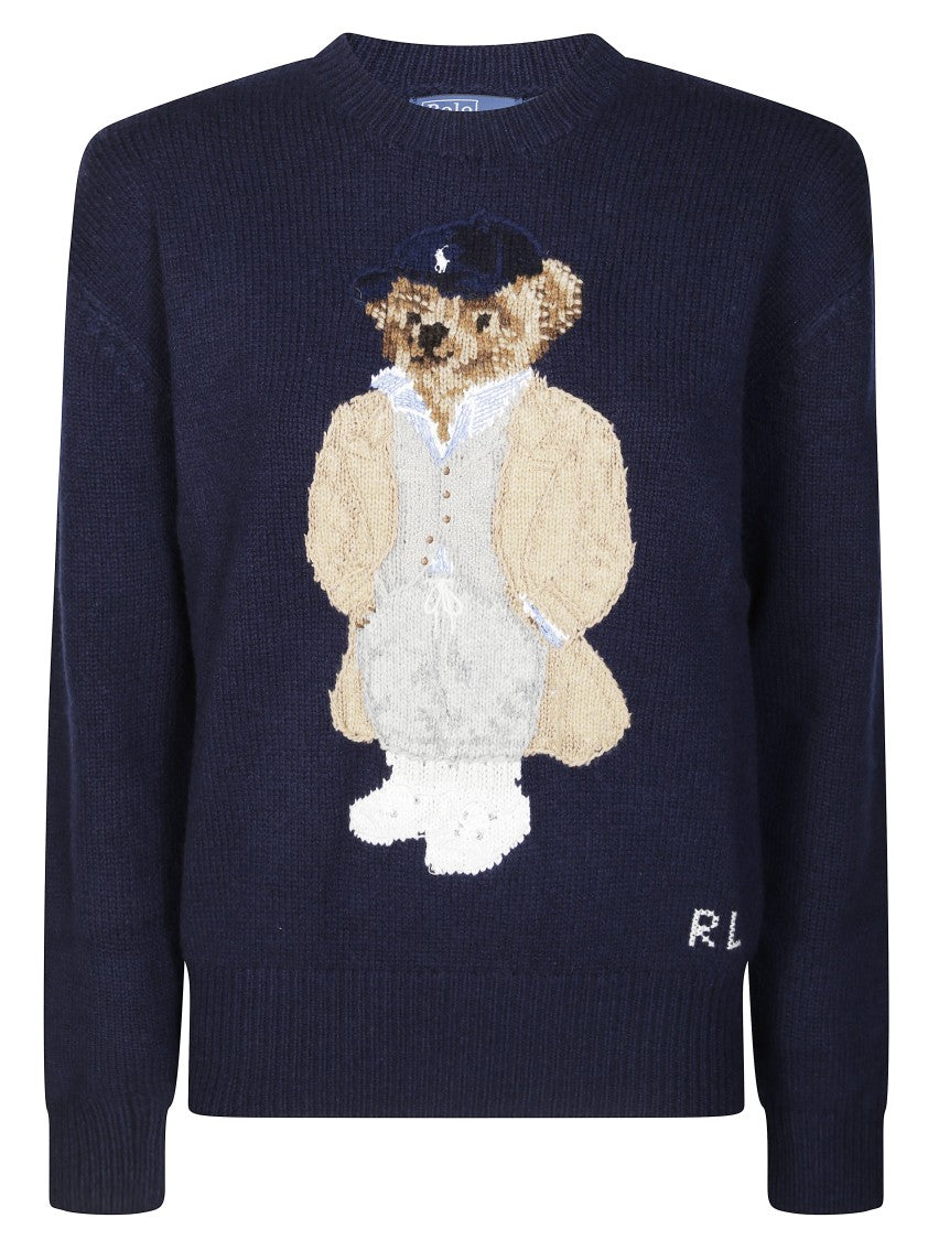 Polo Ralph Lauren Knit Sweater With Teddy Bear Motif